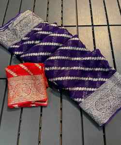 Últimos diseños de Sari para niñas de Bangladesh: entra en la opulencia con seda algodón rayón Georgette Lino Banarasi Kanchipuram - Product Image 5