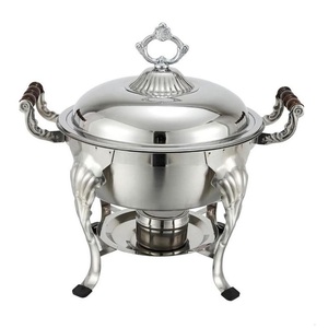 Vente de chauffe-plats ronds pour la restauration d'hôtel chauffe-plats de buffet en acier inoxydable de taille personnalisée pour l'hôtel - Product Image 1