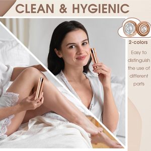 Rasoir électrique rechargeable USB 3-en-1 pour femmes, rasoir indolore pour le visage et le corps, appareil d'épilation étanche IPX7 (vert) - Product Image 3