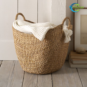 CESTA DE LAVANDERÍA PLEGABLE artesanal vietnamita, decoración hecha a mano para el hogar, tamaños personalizables y cesta de almacenamiento asequible - Product Image 4