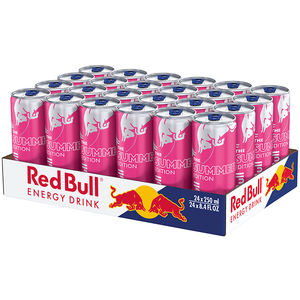 Bebida Energética Red Bull Edición Verano Sabor Melocotón Blanco 12x 250ml - Product Image 1
