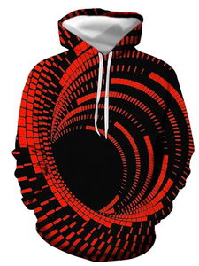 Sudadera con capucha de manga larga para hombre, sudadera con estampado 3D de ilusión óptica, sudaderas con capucha de talla grande - Product Image 2
