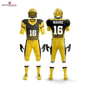 2024 élégant Football américain porter des maillots broderie personnalisable entièrement sublimé respirant manches courtes uniformes de Football - Product Image 4