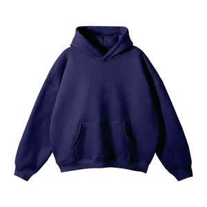 Vêtement de rue d'hiver surdimensionné de qualité supérieure en tissu épais et lourd en spandex/coton, personnalisable en gros, 370 GSM, unisexe, épaules tombantes - Product Image 2