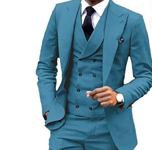 Traje de Caballero de 3 Piezas a Medida, Blazer Transpirable para Novio, Traje de Boda, Color Personalizado, Accesorio de Moda, Talla Grande - Product Image 5