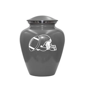 Urne funéraire de joueur de football urne funéraire adulte humaine personnalisée pour les amateurs de baseball urne personnalisée avec sac taille personnalisée gris - Product Image 3