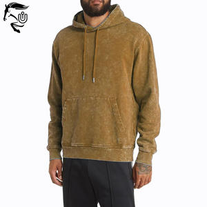 2025 Nuevo Jersey de algodón de lana francesa de peso pesado para hombres ropa de invierno informal con capucha con lavado ácido patrón sólido suministro ODM - Product Image 1