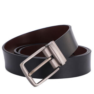 Ceinture en cuir avec crochets en acier pour hommes, logo personnalisé, accessoires décontractés pour affaires, cadeau prêt à l'emploi, vente en gros - Product Image 2
