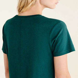 Blank <b>Womens</b> Short Sleeve Polyester Cotton <b>T</b> <b>Shirt</b> Bulk Plain Tops OEM ODM Wholesale Custom Printing Private Label Supplier - Product Image 6