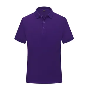 100% Polyester CVC 220g décontracté brodé avec bouton décoration été imprimé motif à manches courtes POLO T-shirt pour hommes - Product Image 3