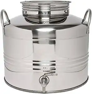 25 liters high quality stainless steel container drum tank for olive oil rum alcohol milk honey water dispenser inox Aisi 304