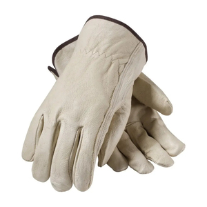 Gants de conduite en cuir pour hommes et femmes, en cuir de vachette, compatibles avec les écrans tactiles - Product Image 3