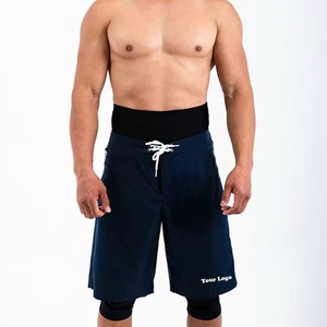 Custom Logo High Street 100% Cotton Awrah <b>Shorts</b> Solid <b>White</b> Color Breathable Beach Muslim Covers 2 Layer <b>Men</b> - Product Image 6