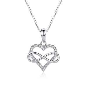 จี้สร้อยคอเงินแท้รูปหัวใจอินฟินิตี้ "You Complete Me" ของ Jeulia - Product Image 1
