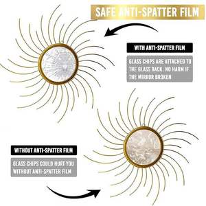 Espejo de Pared Moderno con Marco de Hierro y Acabado Plateado |   Espejo Colgante de Metal de Lujo para Decoración del Hogar, Proyectos Hoteleros, Sala de Estar, Dormitorio - Product Image 5