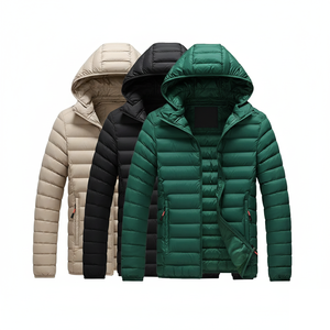 Veste d'hiver chaude pour homme, coupe droite, fermeture éclair intégrale, style décontracté, marque privée, veste matelassée en gros - Product Image 3