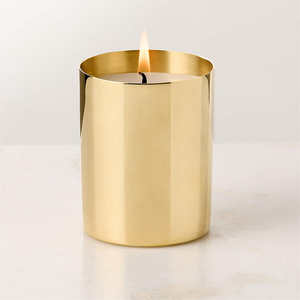Adorable Gold Polished Round Metal Candle <b>Jars</b> Candle Making <b>Jars</b> Perfect For Home Decor Living Room Cafe Tableware Use <b>Jars</b> - Product Image 5