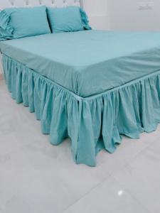 ม่านแขวนกันฝุ่นทำจากผ้าฝ้าย100% ขนาดควีนไซส์และขนาดคิงไซส์ทำด้วยมือสำหรับใช้ในโรงแรม - Product Image 2