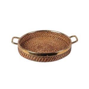 ถาดไม้ตกแต่งลายเคลือบเงาหลายสีสำหรับใส่ชากาแฟอาหารเช้า - Product Image 6