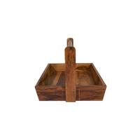 Boîte à pain élégante et moderne en teck durable avec finition mate naturelle, multifonctionnelle pour le stockage de boissons maison ou achetées en magasin