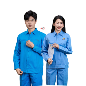 Ropa de trabajo de diseño para tallas grandes, uniforme azul y negro para trabajadores de la construcción, con protección para la industria petrolera y gasera. - Product Image 1