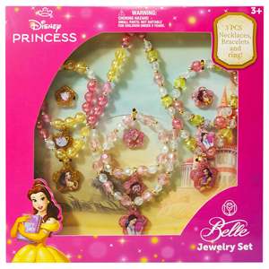 PRÊT À LA VENTE H.E.R. Accessoires originaux Princesse Belle, ensemble de bijoux pour filles, jeu de 9 pièces, boîte à bijoux avec perles - Product Image 1
