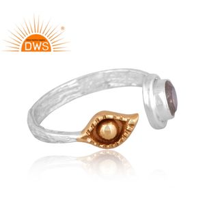 Best Customisez Sterling Silver Natural Labradorite Gemstone <b>Adjustable</b> <b>Ring</b> Custom Jewelry Manufacturer - Product Image 3