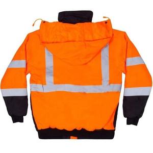 OEM Clase 3 Construcción Ropa DE TRABAJO Naranja Hi Vis Bomber Chaquetas DE SEGURIDAD reflectantes - Product Image 2