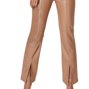 Gran oferta, ropa Sexy a la moda para mujer, Color sólido, ahuecado, pantalón de cuero a la moda, pantalones/pantalones para mujer, oem - Product Image 2