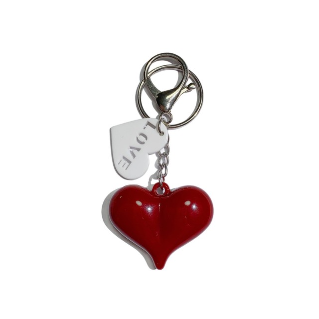 Korean Style Ins Vintage Versatile Acrylic Heart Keychain Bag Backpack Charm Card Holder Accessory Wholesale