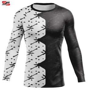 Mma Rash Guard Tops Rashguard Rash Guard Camisas de compresión personalizadas para hombres Camisa de compresión de manga larga Rash Guard - Product Image 6