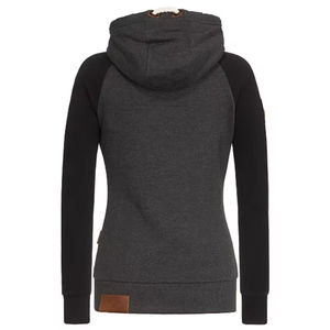 Sudadera con Capucha Informal de Otoño para Mujer RNSHANGER, Tejida, Transpirable, con Diseño de Parches y Bolsillo en la Parte Delantera con Cremallera - Product Image 4
