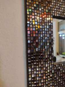 Silver mosaic <b>mirror</b>,<b>round</b> mosaic <b>mirror</b> - Product Image 4
