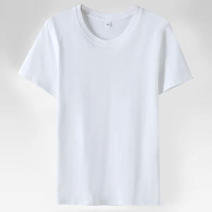 เสื้อยืดคอกลมแขนสั้นทรงปกติสำหรับผู้ชาย ลายเรียบ ผ้าฝ้าย 100% สไตล์ยูนิเซ็กซ์ ป้องกันการเกิดขุยและระบายอากาศได้ดี - Product Image 4