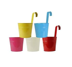 Juego de 2 macetas colgantes para decoración del hogar, maceta de barandilla, maceta de pared de hierro y Metal con acabado esmaltado, mayorista - Product Image 4