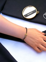 DAFNI BIG PAZAR Böhmisches Perlenarmband mit Naturstein und Edelmetall-Legierung Mikro-Einlage Unisex Geschenk aus Istanbul