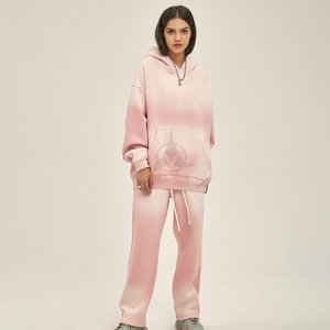 Produit le plus vendu Ensemble de survêtement homme femme élégant personnalisé délavé au soleil Vente en gros Survêtement femme de haute qualité délavé à l'acide - Product Image 1