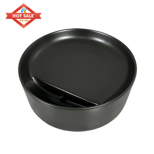 Évier de comptoir en pierre solide au design moderne, facile à nettoyer, articles sanitaires en céramique fabriqués en usine avec égouttoir poli pour salles de bains - Product Image 3