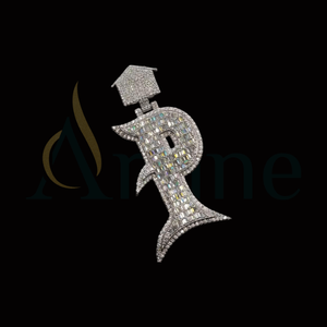 Collier pendentif chaîne corde réglable avec pierre de lave naturelle - Product Image 1