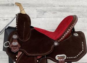 Productos de Carreras de Caballos ingleses de la India, sillín de piel de vaca de calidad genuina para niños, sillín de cuero occidental Premium Wade Tree A Fork - Product Image 3