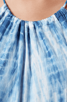 Robe décontractée pour femme, artisanale, à imprimé floral tie-dye, 100% coton respirant, longueur genou, coupe ample, style ethnique, pour les vacances