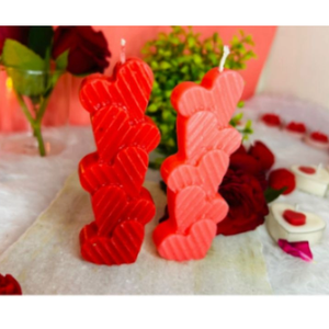 <b>Heart</b> Shaped Pillar Candle Decorative Wax Candle for Home Decor Gifting & Valentine Day - Product Image 1