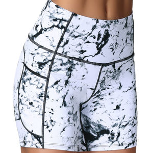 Shorts de yoga ajustés confortables pour femmes, taille mi-haute, respirants, écologiques, séchage rapide, fermeture à cordon personnalisable, unisexe, streetwear - Product Image 2