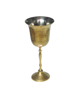 Handmade Premium Quality <b>Wine</b> Glass <b>Goblet</b> Unique 100% Pure Brass Golden Chalice for Great Moscow Mules <b>Wine</b> Gifts - Product Image 1