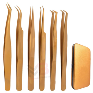 Pinzas para Extensión de Pestañas de Acero Inoxidable Hechas a Mano de Buena Calidad y Fáciles de Usar, Servicio OEM de Magma Beauty - Product Image 5