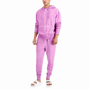 New Arrival Hot Selling <b>Men's</b> Summer Pullover <b>Hoodie</b> with Knee-Length Shorts <b>Pink</b> Streetwear Tracksuit For <b>Men</b> - Product Image 3