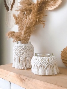 Décoration de balcon en corde de coton faite à la main, style bohème, macramé, écologique, pour intérieur et extérieur, décoration de table, fleur unique, haute qualité, taille personnalisable - Product Image 3