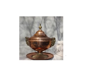 Pot en cuivre véritable bol de meilleure qualité Casserole en acier inoxydable avec couvercle Pot de service en cuivre pur fournisseur en gros - Product Image 5