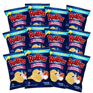RUFFLES Chips de pommes de terre régulières Lays Ruffles Chips de pommes de terre à la crème sure et au bacon - Product Image 6