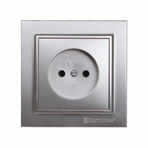 ซ็อกเก็ตฝังผนังไฟฟ้า IP22 220V 16A หินสีเงินทันสมัยเต้ารับไฟฟ้าติดผนังไฟฟ้าแบบไม่มีสายดิน - Product Image 1